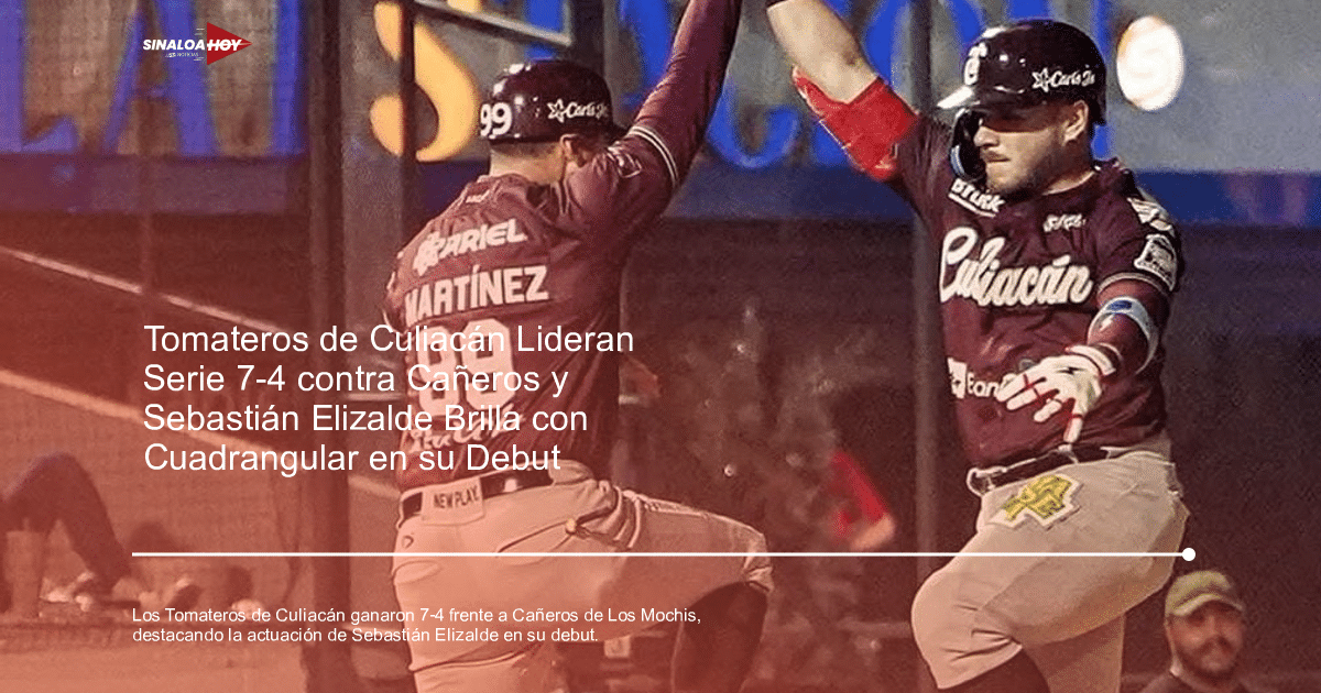 Jugadores de los Tomateros de Culiacán celebrando en el campo tras victoria en serie 7-4.