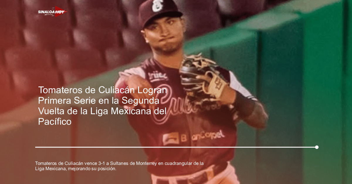 Jugador de béisbol de Tomateros de Culiacán con uniforme morado y blanco en el campo, sosteniendo un guante.
