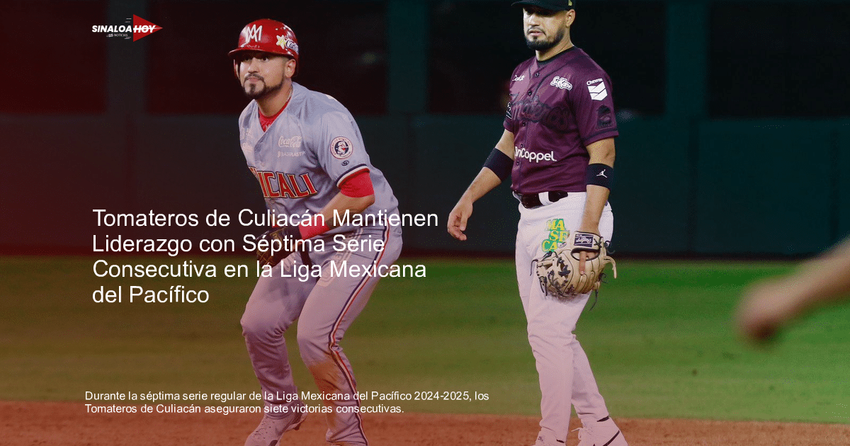 Dos jugadores de béisbol en el campo, uno en uniforme gris y otro en marrón, durante un partido de la Liga Mexicana del Pacífico.