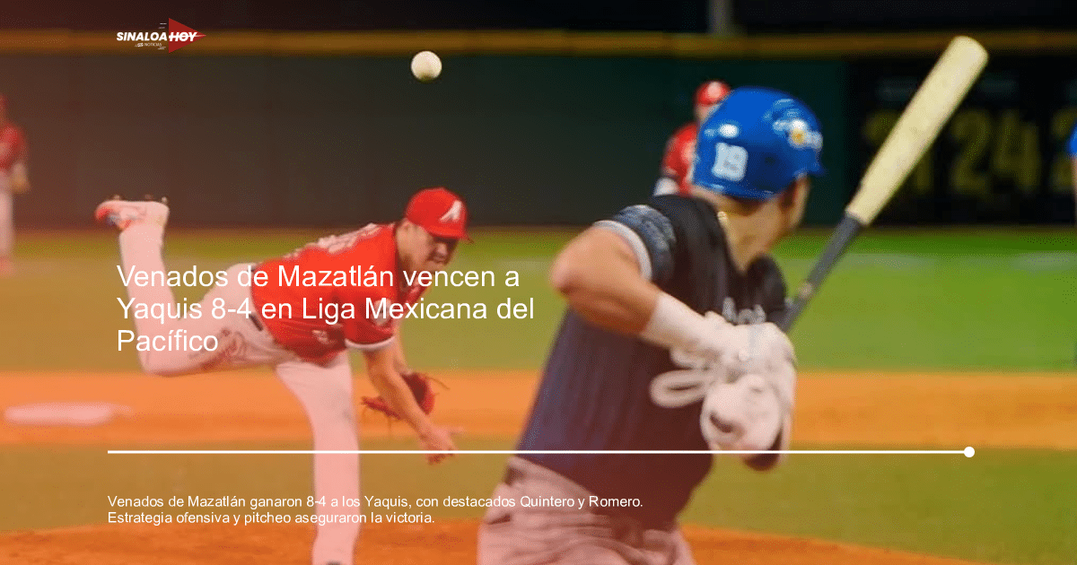 Lanzador de béisbol en acción durante el partido entre Venados y Yaquis