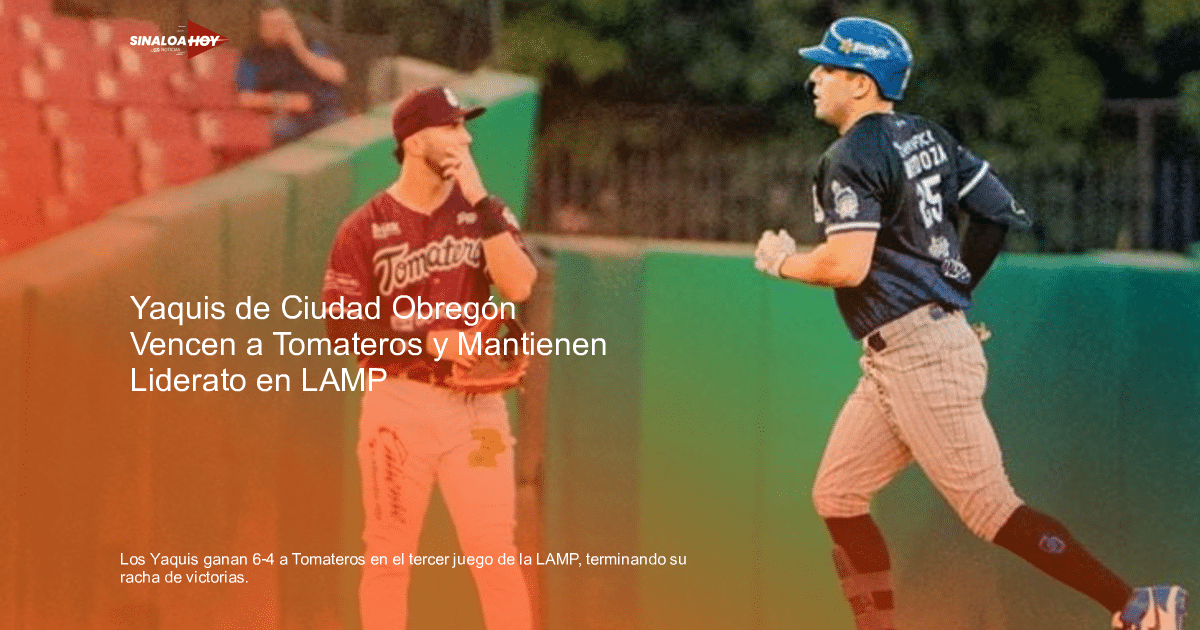 Jugador de béisbol corriendo por las bases durante el partido entre Tomateros y Yaquis
