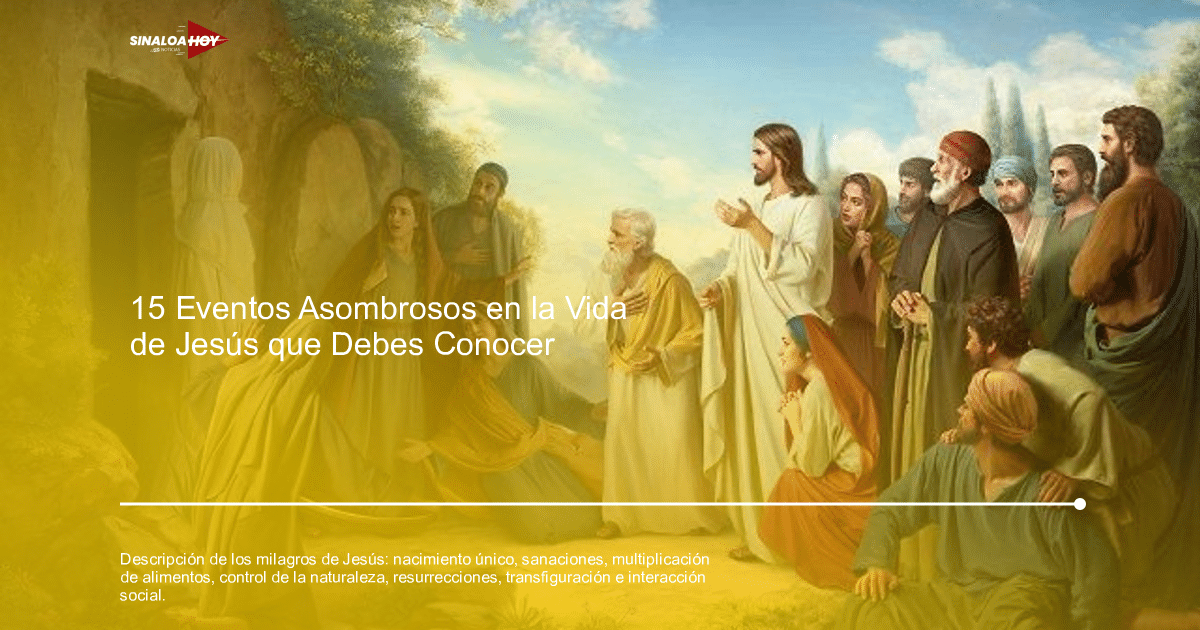 Escena bíblica de la resurrección de Jesús con seguidores sorprendidos cerca de una tumba abierta.