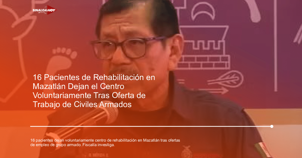 Portavoz hablando en conferencia de prensa sobre el incidente en el centro de rehabilitación de Mazatlán.
