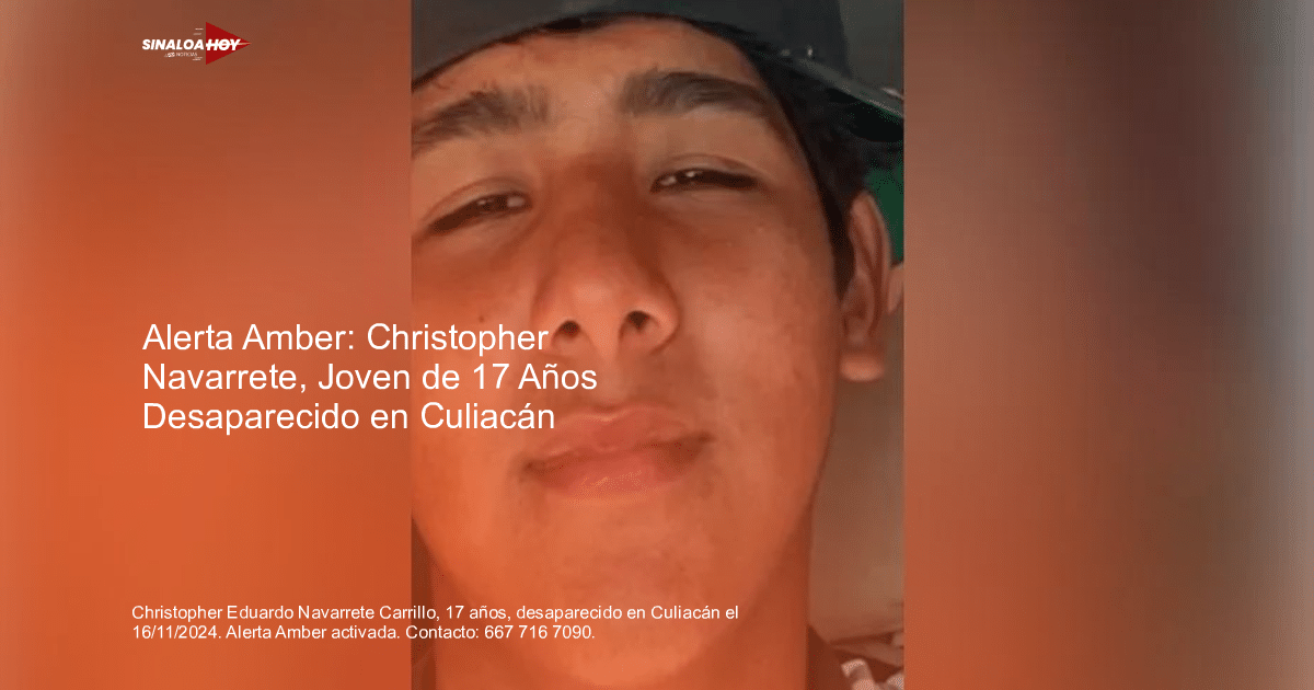 Imagen relacionada con la desaparición de Christopher Eduardo Navarrete Carrillo en Culiacán