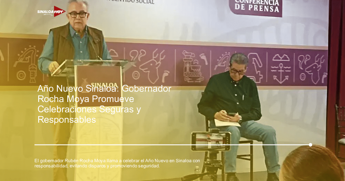 Gobernador Rocha Moya en conferencia de prensa sobre celebraciones responsables en Sinaloa