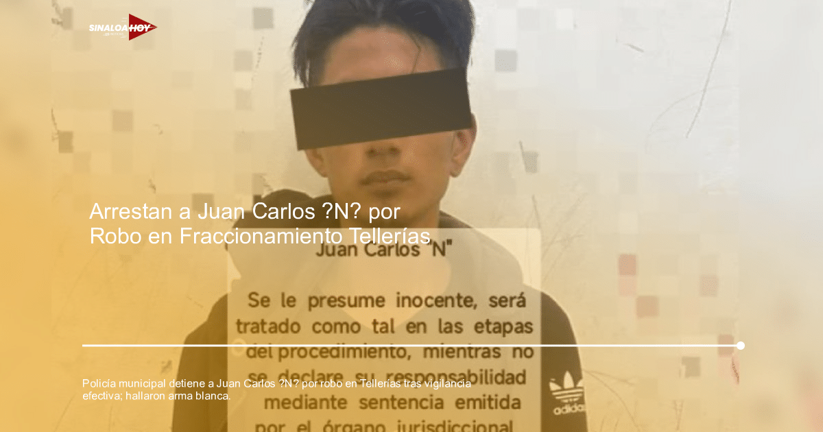 Juan Carlos 'N' con texto sobre presunción de inocencia