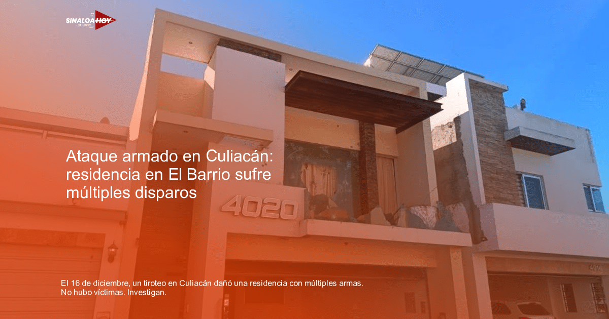 Casa moderna de dos niveles con número 4020, fachada con diseño contemporáneo y panel solar en el techo, ubicada en Culiacán.