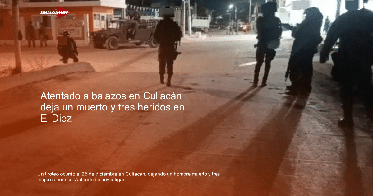 Operativo nocturno en Culiacán con personal táctico y vehículo militar