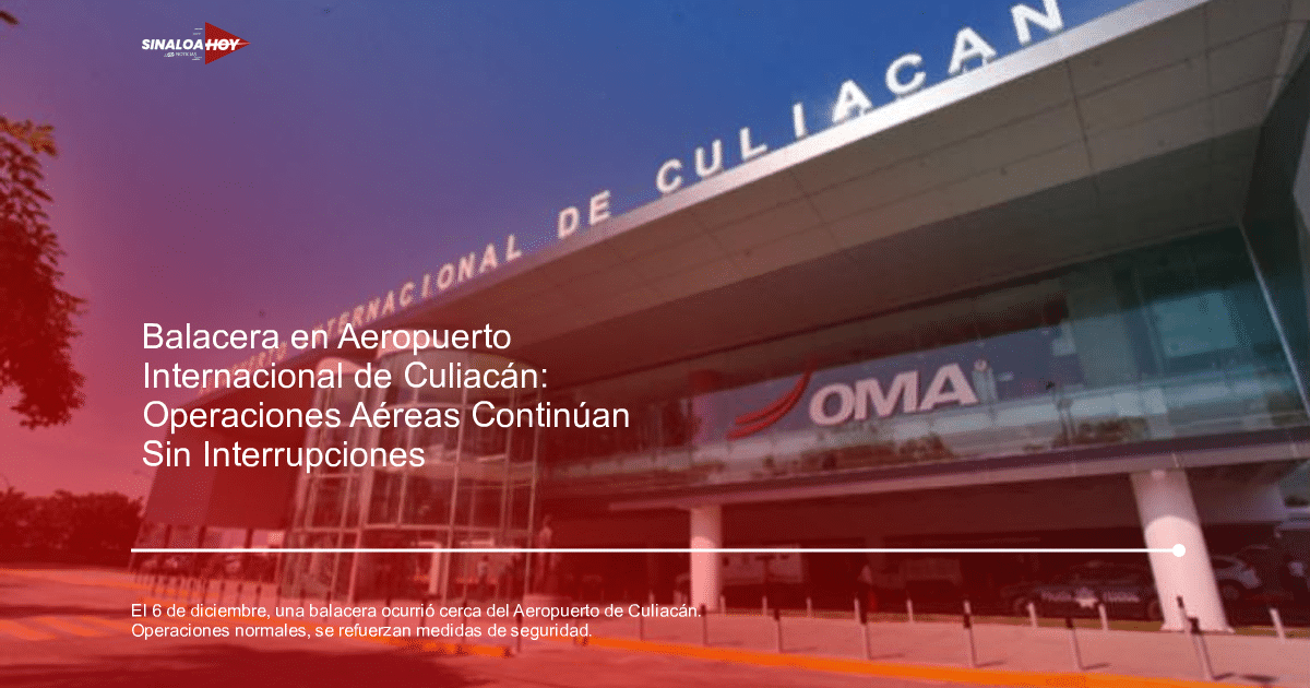Exterior del Aeropuerto Internacional de Culiacán con diseño moderno y cielo despejado.