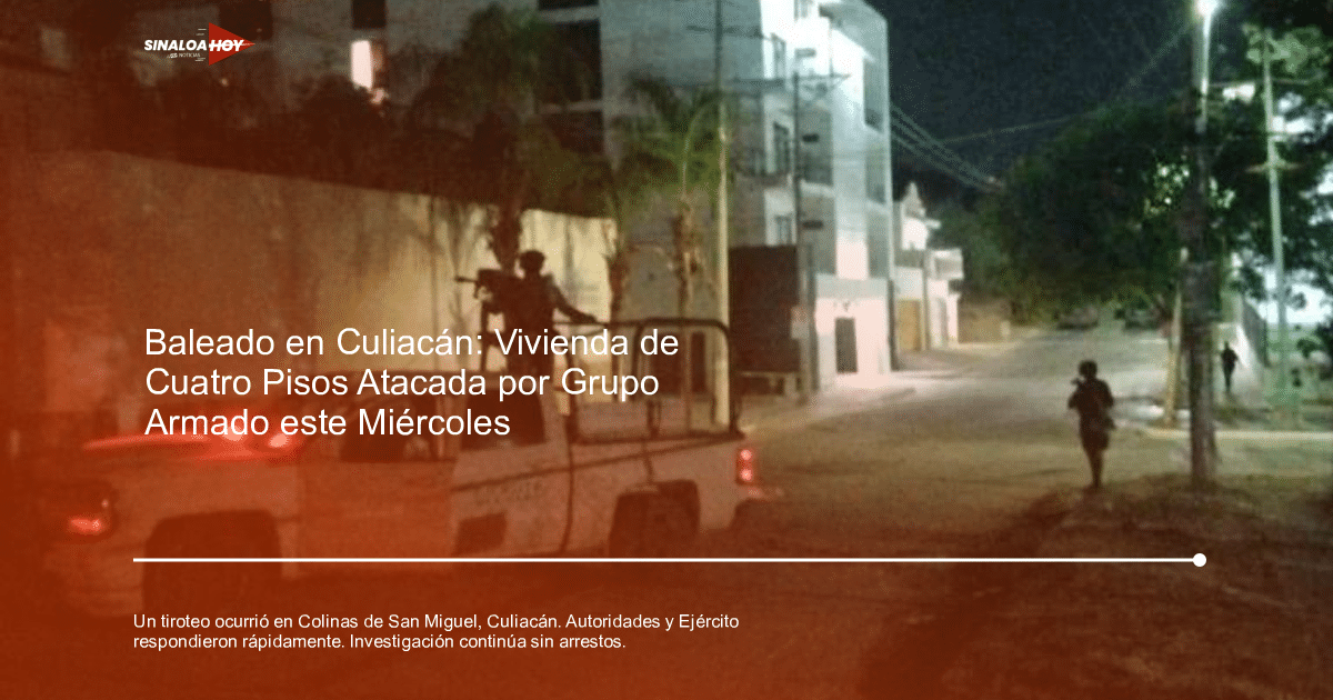 Camioneta blanca con soldado armado en escena nocturna de seguridad en Culiacán