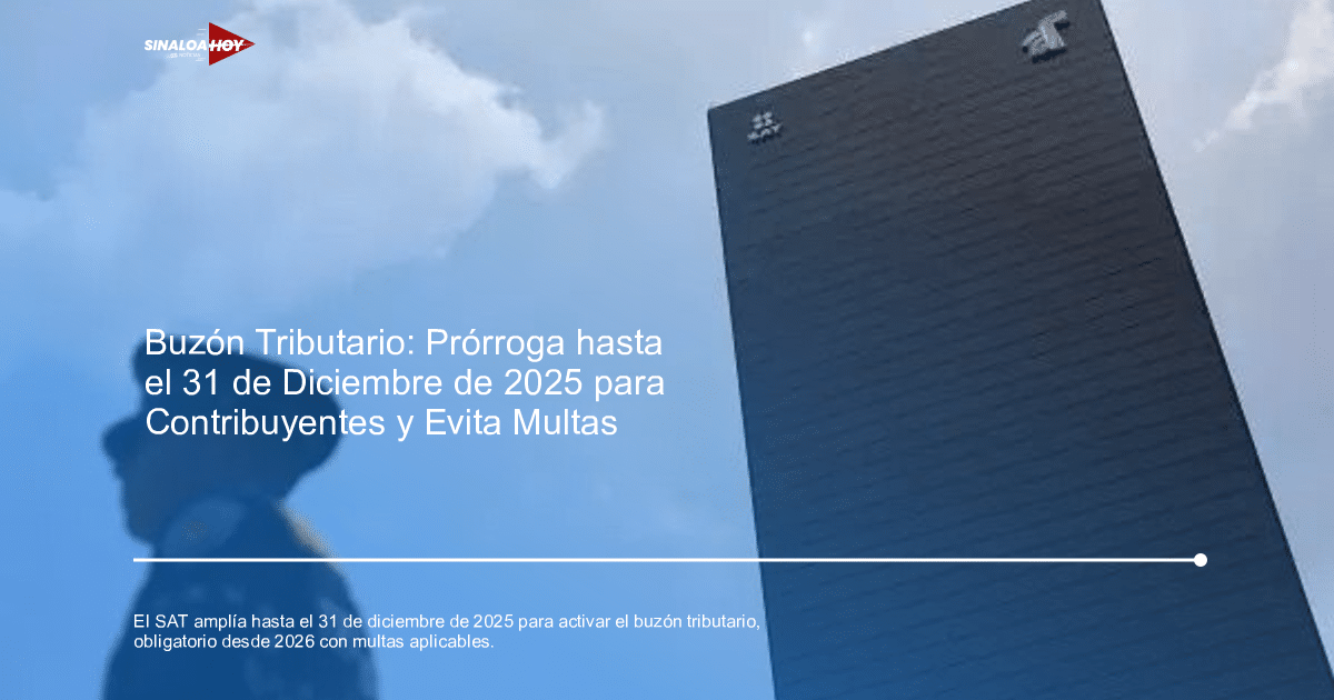 Edificio alto oscuro con policía de perfil y cielo nublado