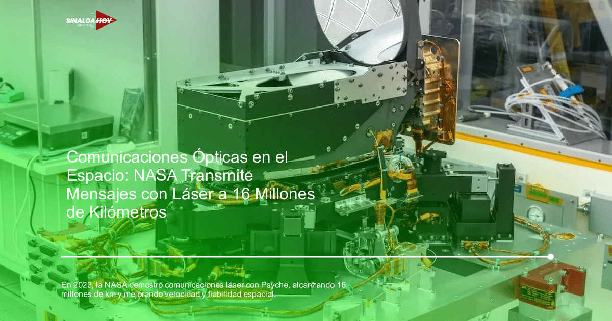 Dispositivo tecnológico con estructura metálica y componentes eléctricos, vinculado a comunicaciones espaciales.