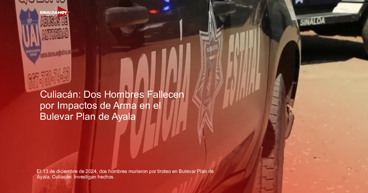 Vehículo de la policía estatal con distintivos en un área rural, relacionado con un incidente en Culiacán.
