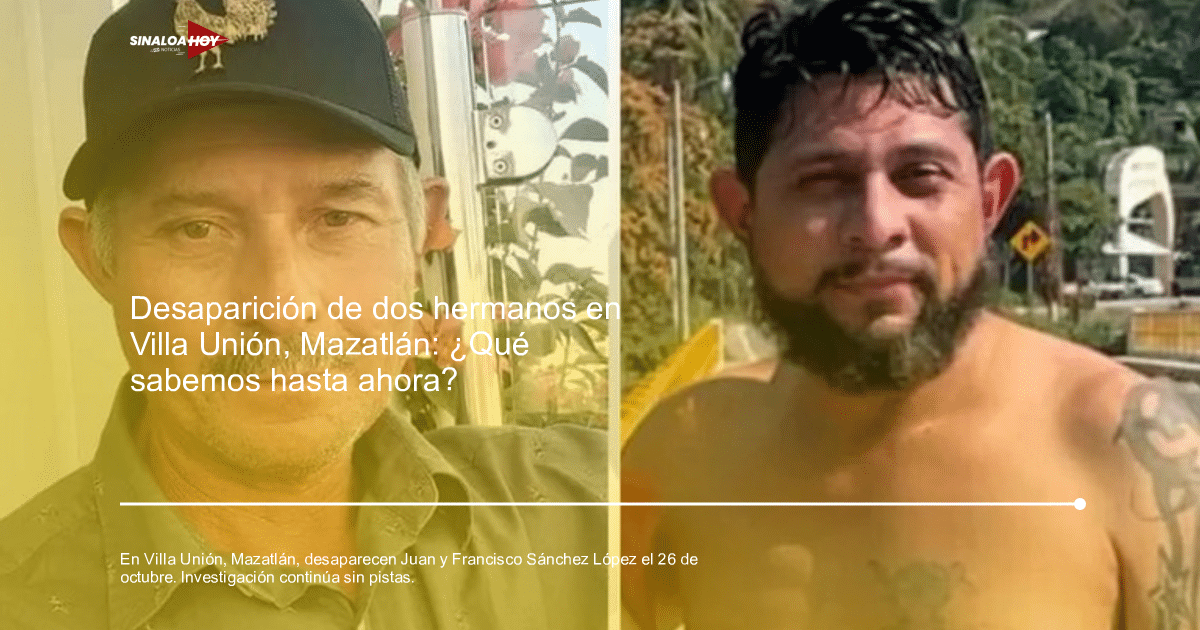 Imagen de la búsqueda de los hermanos Sánchez López en Mazatlán