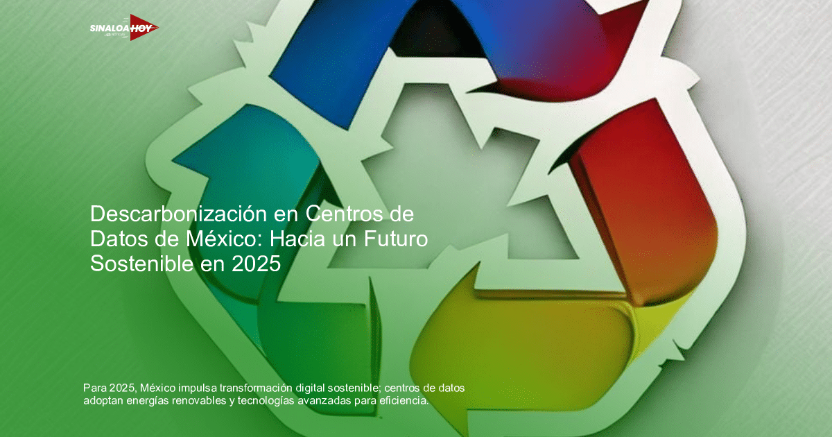 Símbolo de reciclaje multicolor con triángulo central sobre fondo claro texturizado.