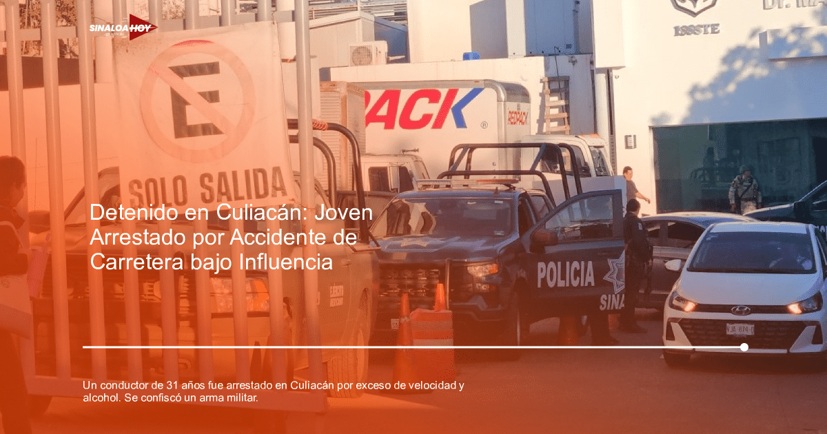 Operativo de seguridad en Culiacán con patrullas y vehículos civiles tras incidente vial.