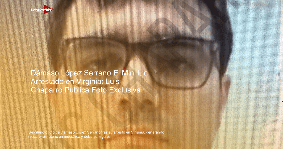 Fotografía de Dámaso López Serrano, conocido como 'el mini lic', publicada en el contexto de su arresto en Virginia.
