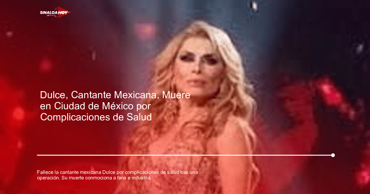 Imagen de la cantante mexicana Dulce, recordada por su legado en la música latina.