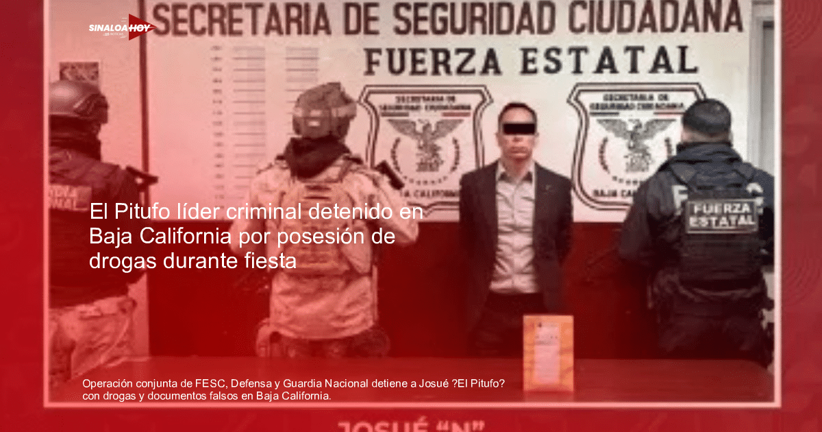 Hombre detenido por Fuerza Estatal y militar en Baja California