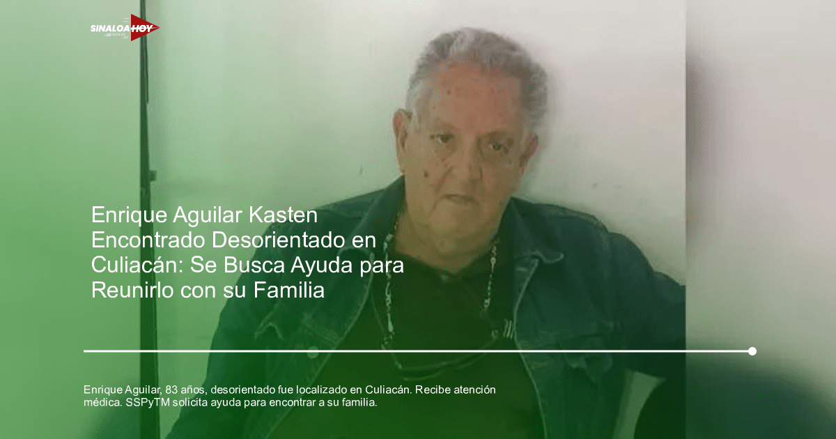 Autoridades y comunidad colaboran para ayudar a Enrique Aguilar Kasten, anciano desorientado en Culiacán.