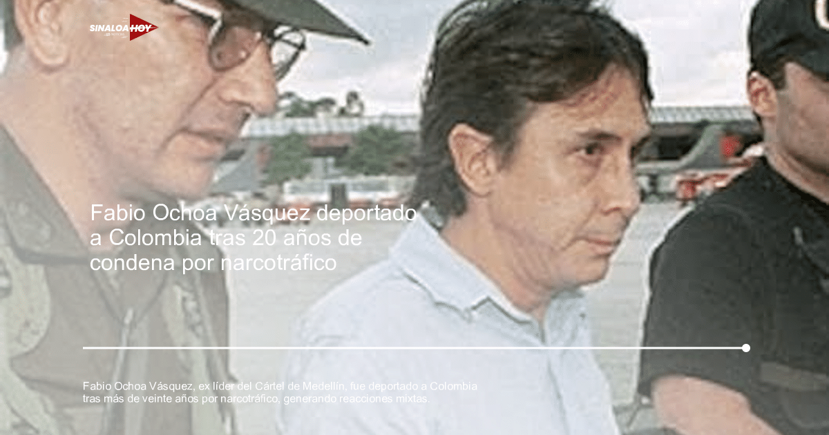 Fabio Ochoa Vásquez llegando al Aeropuerto Internacional El Dorado de Bogotá tras su deportación desde Estados Unidos.