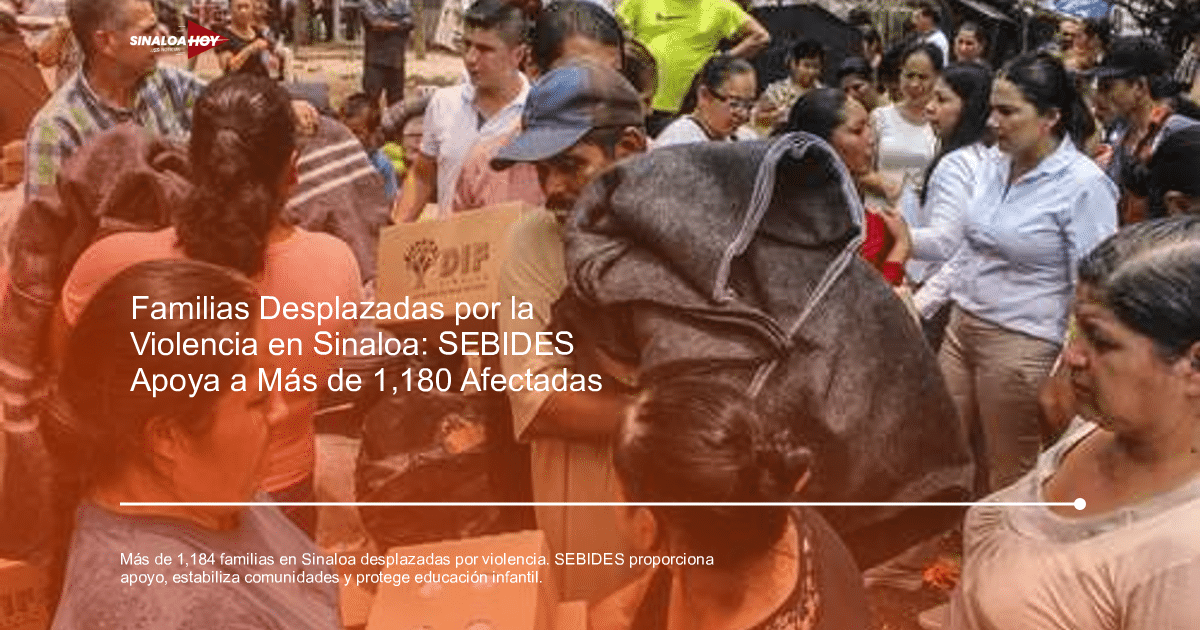 Personas distribuyendo ayuda a familias desplazadas en Sinaloa