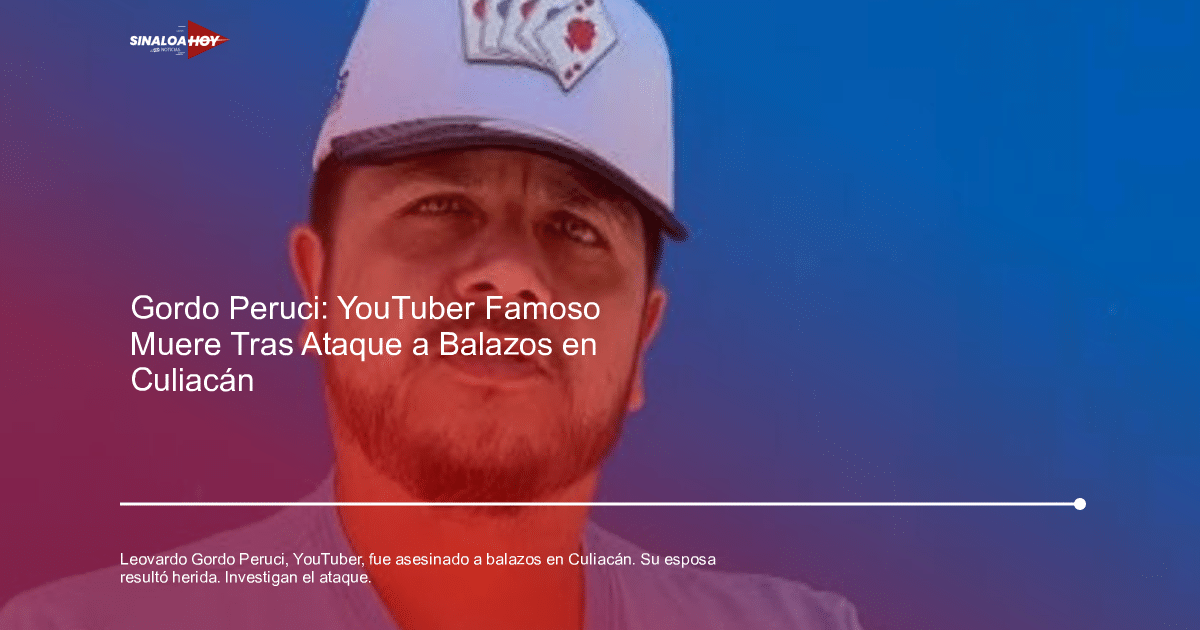 Escena del crimen en Culiacán donde fue asesinado el YouTuber 'Gordo Peruci'.