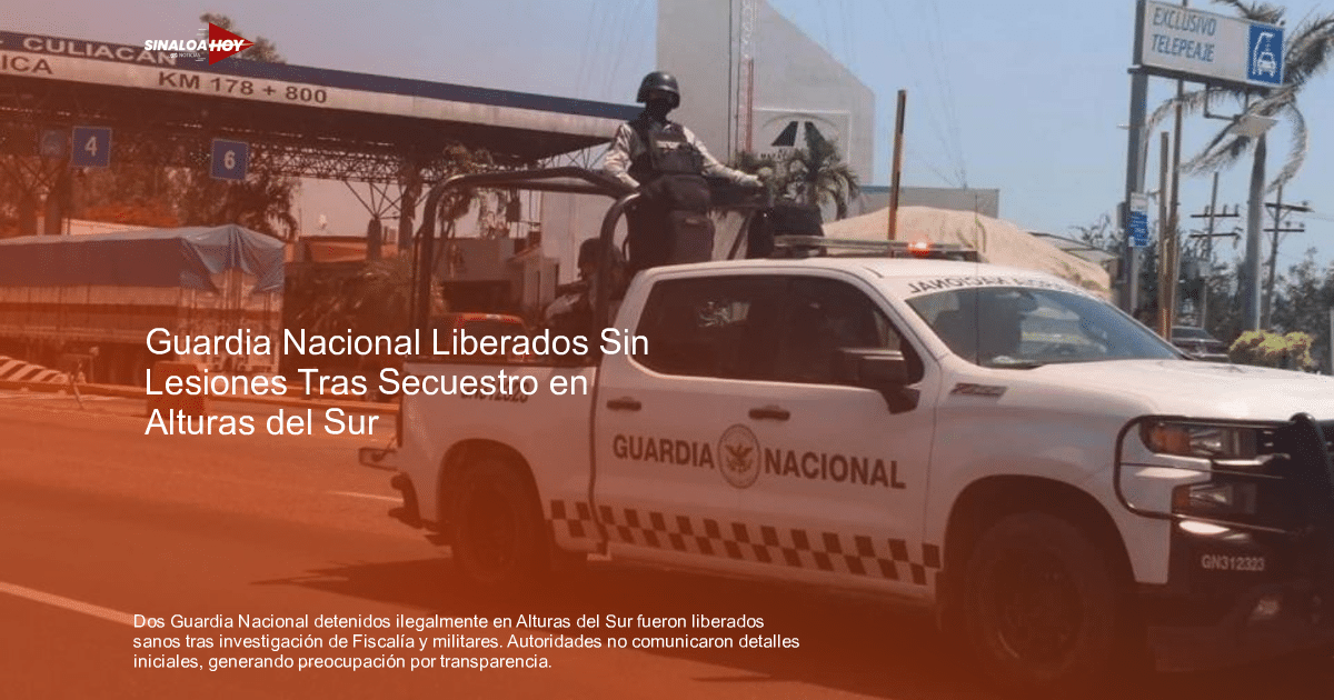Vehículo de la Guardia Nacional en carretera con agente vigilando