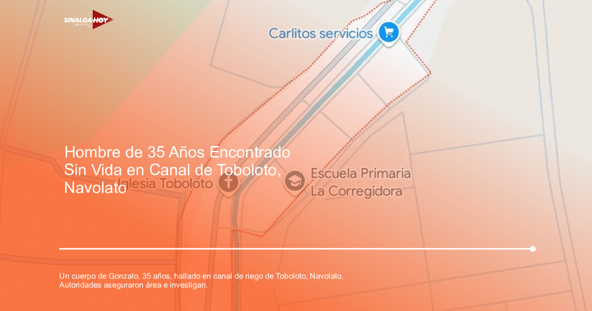 Mapa de Toboloto con Iglesia y Escuela destacadas