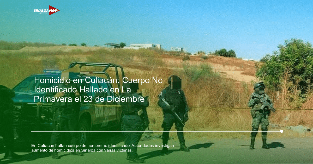 Oficiales de policía en Culiacán con vehículo y cinta amarilla en escena de investigación