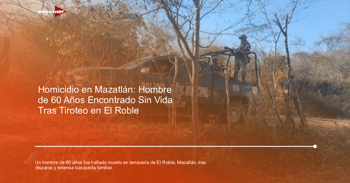 Camioneta de la Policía Municipal en entorno rural de Mazatlán