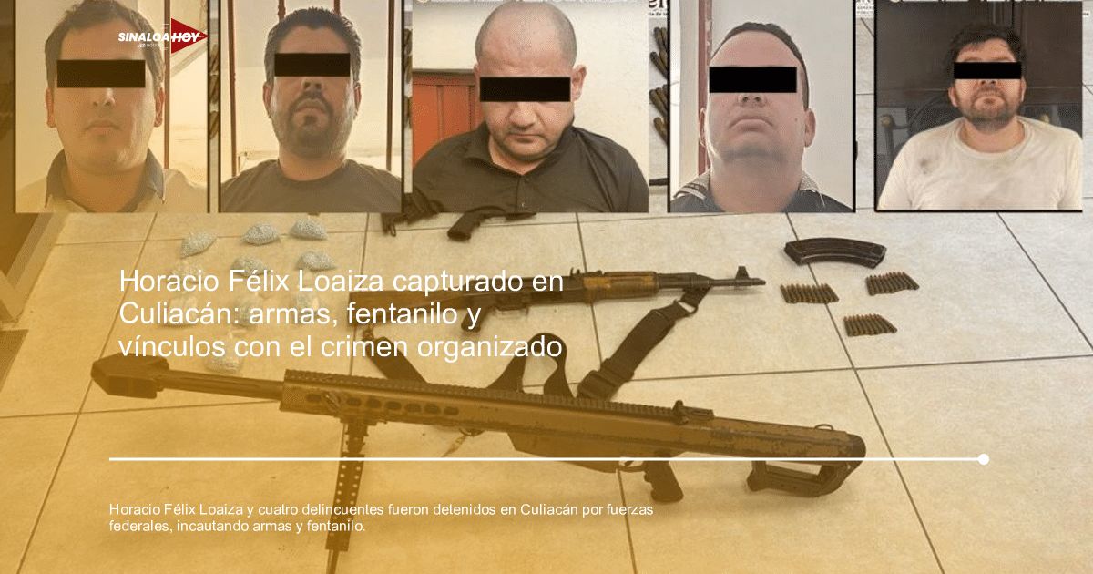 Armas y paquetes incautados en operativo de Culiacán