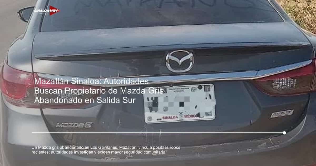 autoridades, Mazatlán, Robo de vehículo, Sinaloa, Vehículo abandonado