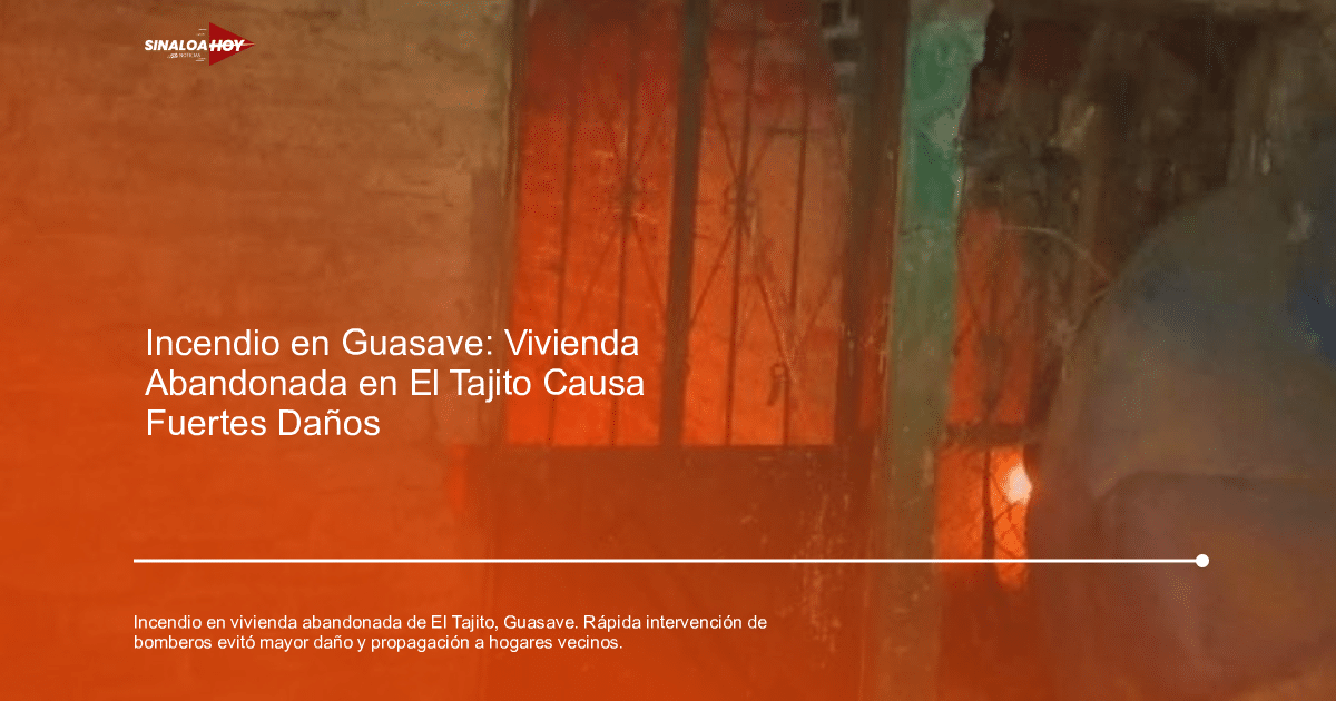 Pared de ladrillos con puerta de rejas y luz anaranjada detrás, posible incendio en El Tajito, Guasave.