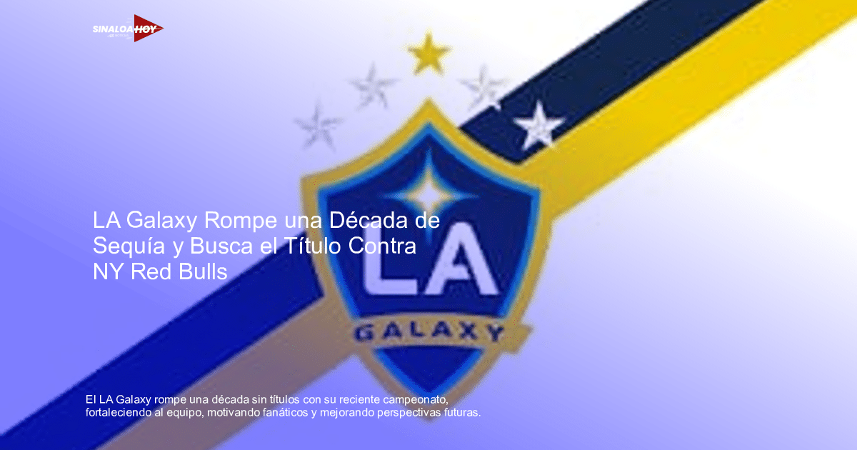 Logo del LA Galaxy en azul y amarillo con letras 'LA' y estrellas