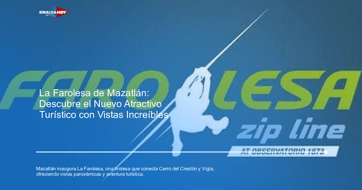 Logotipo de FARO LESA zip line en Observatorio 1873 con diseño en verde y azul.