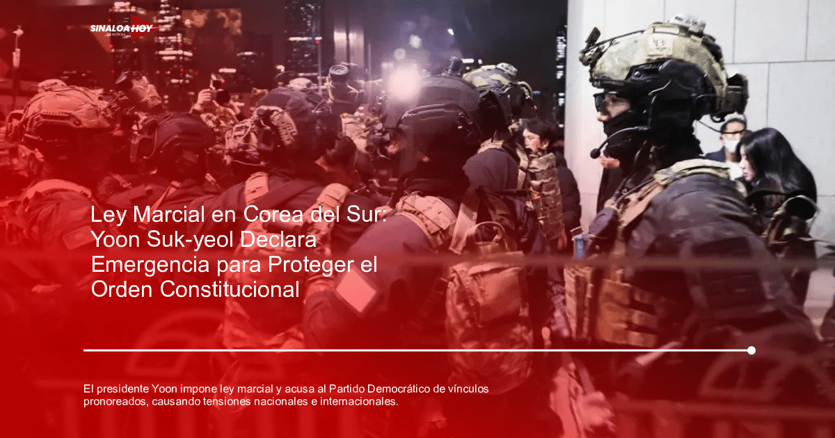 Agentes tácticos en Corea del Sur durante operativo nocturno tras ley marcial