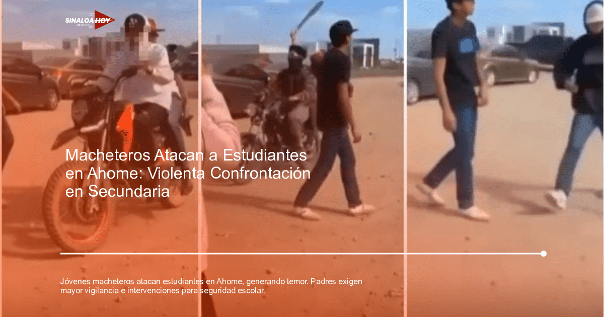 Personas en un estacionamiento con motocicletas y un bate de béisbol