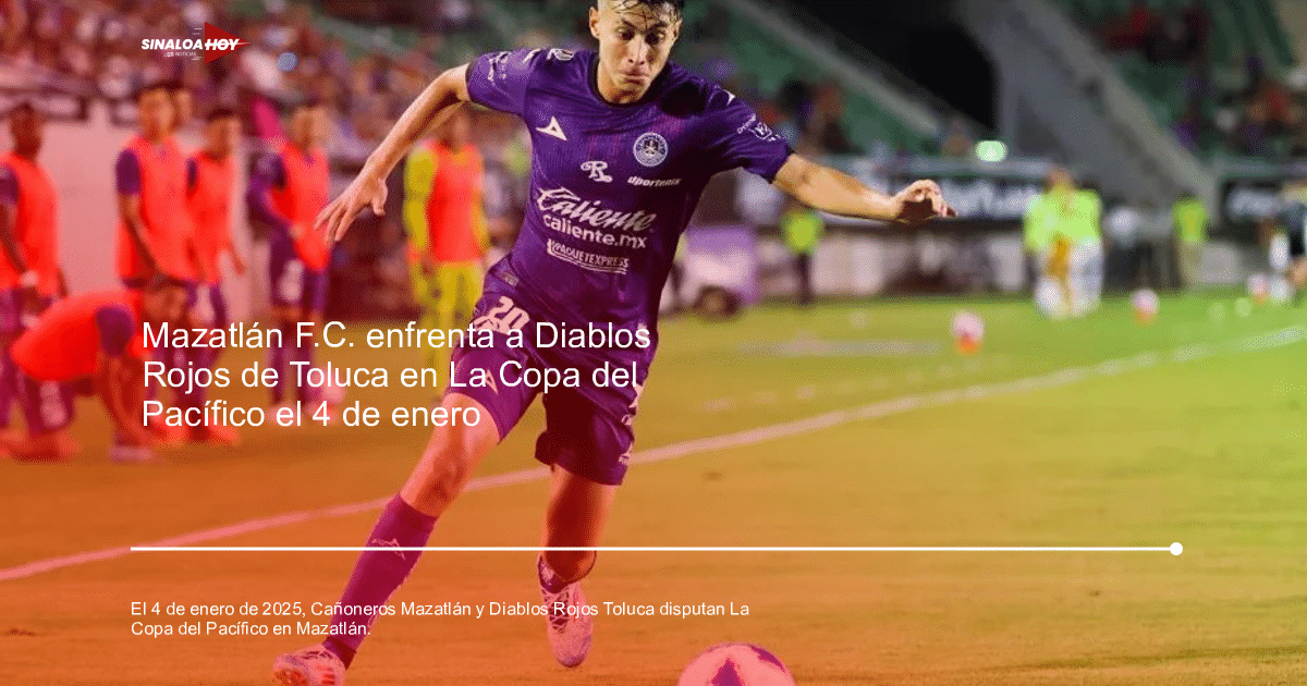 Jugador de fútbol en uniforme morado pateando el balón en el estadio, con jugadores en la banca al fondo.