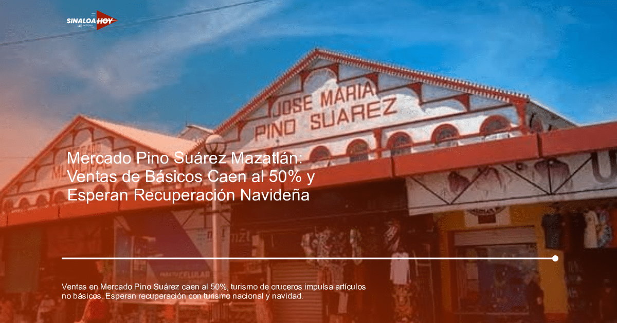Fachada del Mercado Municipal José María Pino Suárez con cielo azul de fondo