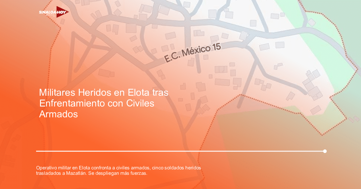 Mapa de Elota mostrando áreas urbanizadas, caminos y territorios delimitados.