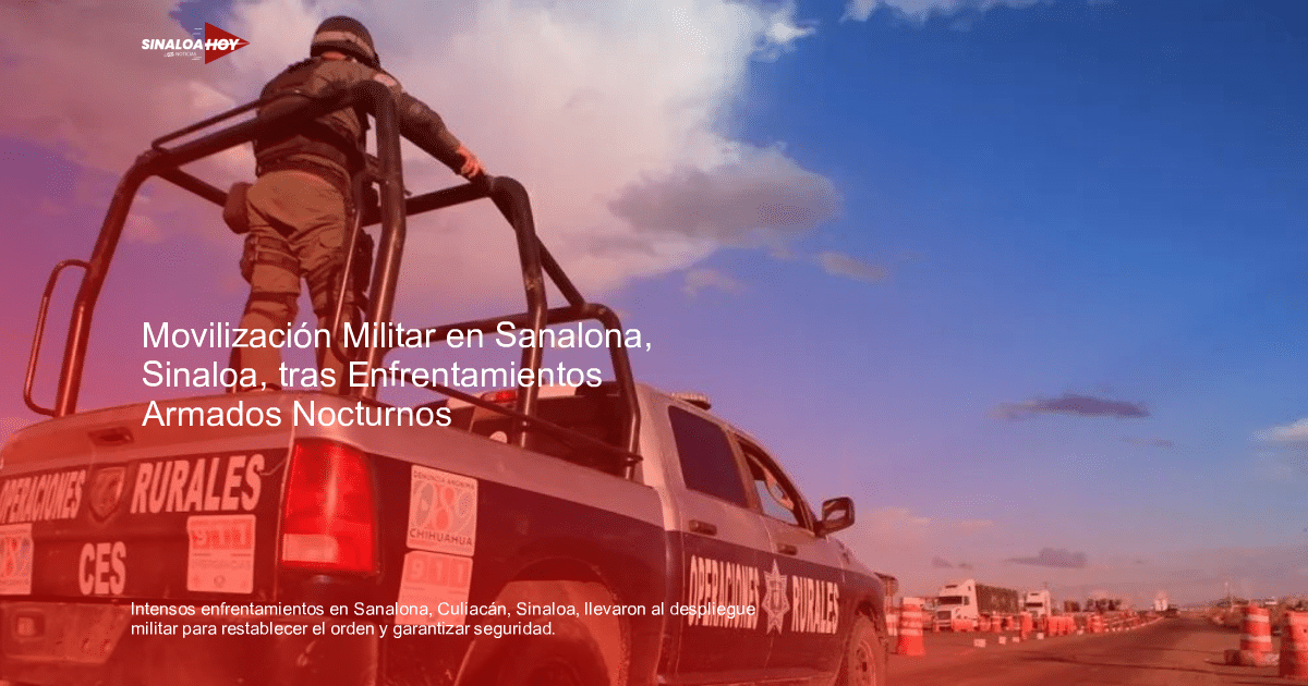 Vehículo patrulla de Operaciones Rurales con oficial en Sanalona, Sinaloa.