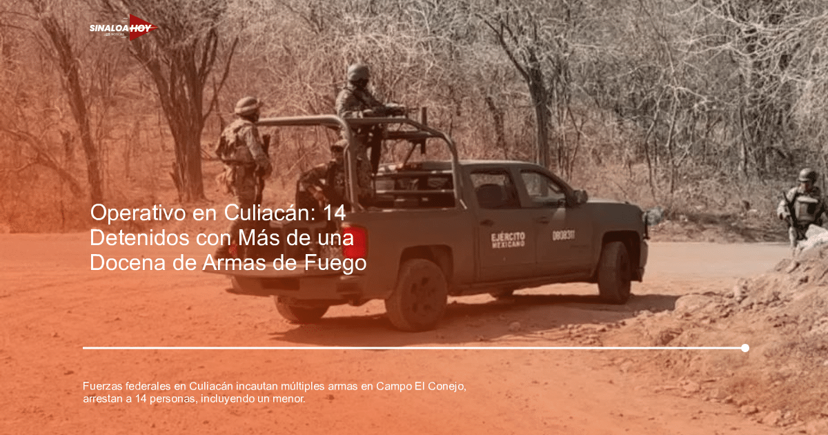 Camioneta del ejército mexicano con soldados en operativo rural en Culiacán