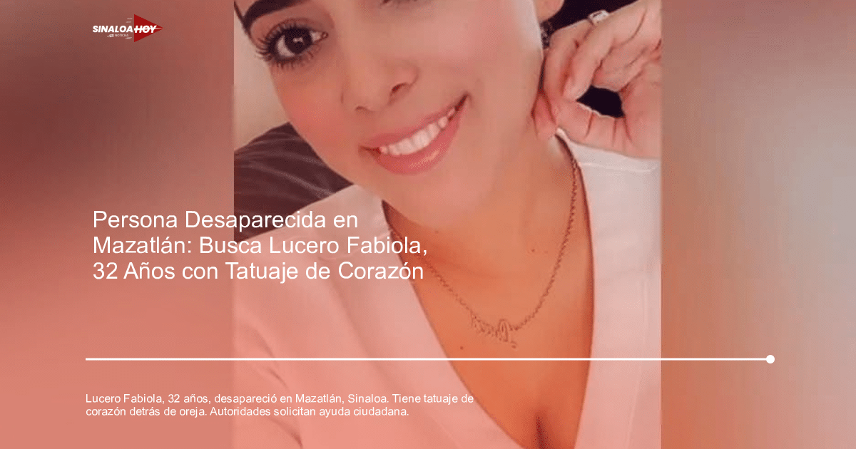 Selfie de una persona con blusa blanca y collar, relacionada con la desaparición de Lucero Fabiola en Mazatlán.