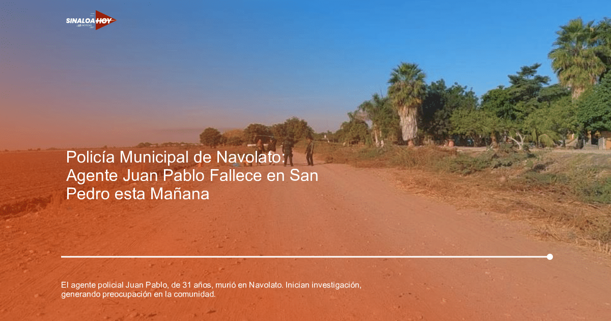 Camino de tierra en Navolato con policías y entorno rural