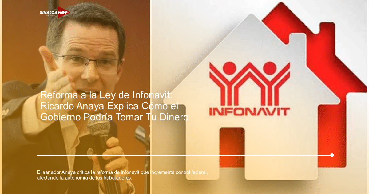 Orador con micrófono y logotipo de INFONAVIT en el contexto de la reforma a la Ley de Infonavit.