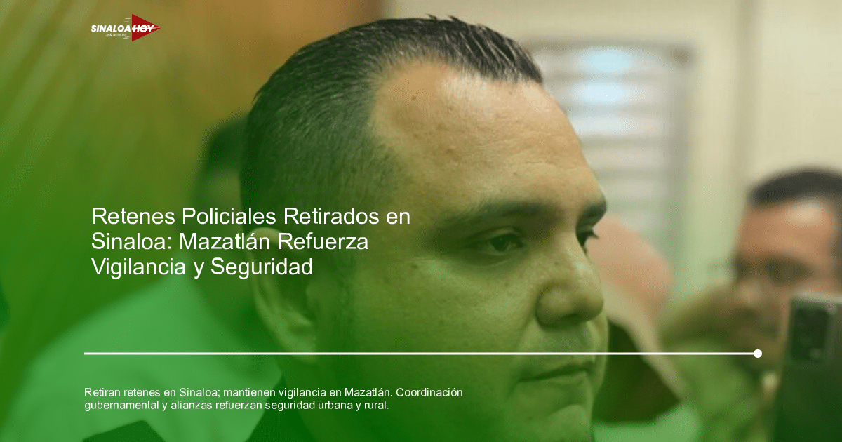 Imagen de patrullas de policía en Mazatlán, Sinaloa, asegurando la vigilancia tras la eliminación de retenes.