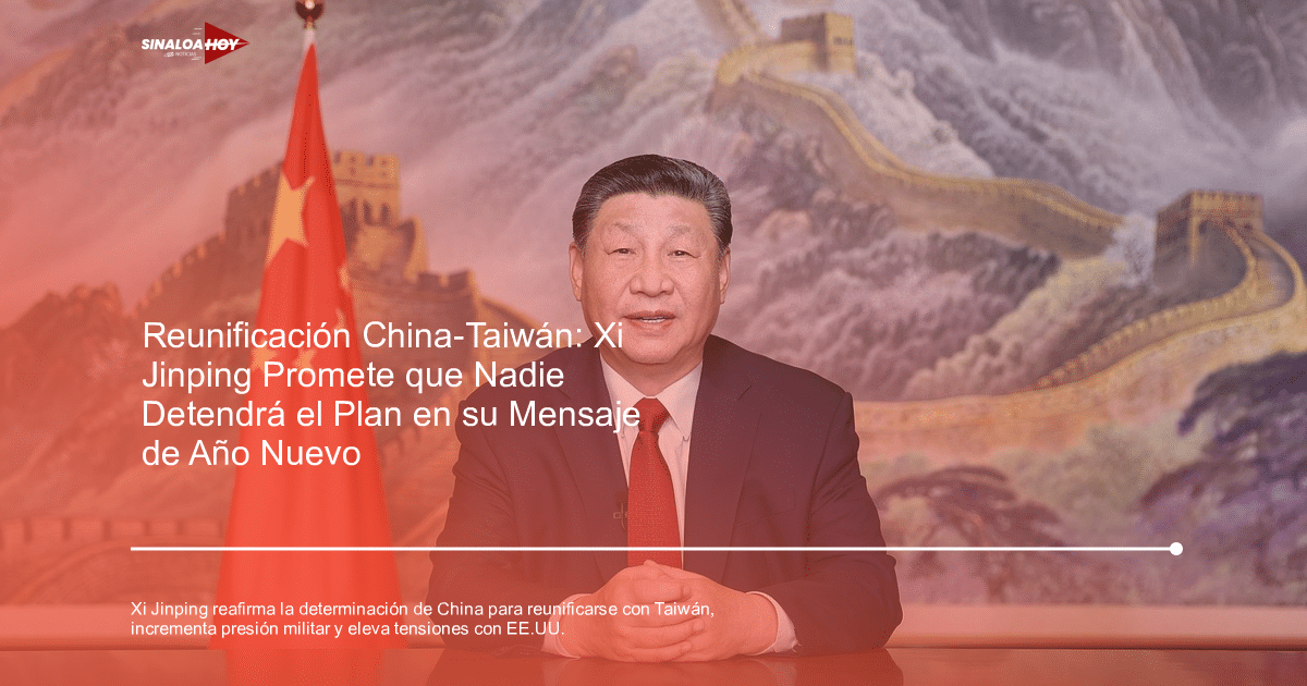 Persona frente a la Gran Muralla China con bandera de China, relacionado con el discurso de Xi Jinping sobre Taiwán.