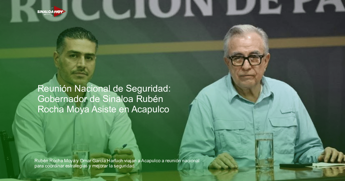 Dos hombres en una reunión formal discutiendo estrategias de seguridad, con vasos de agua y un cuaderno sobre la mesa.
