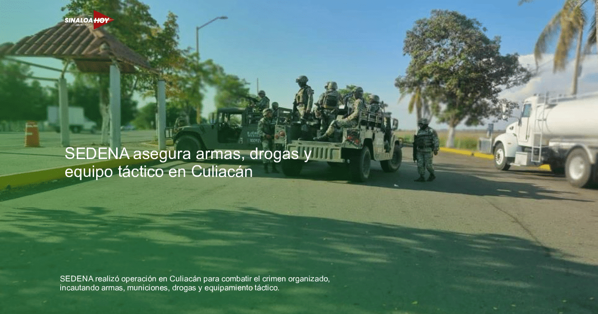 Vehículos militarizados y soldados de la SEDENA en operación de seguridad en Culiacán